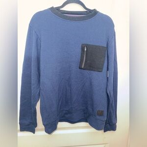 Men's Navy yard Blue Sweater with Black Pocket